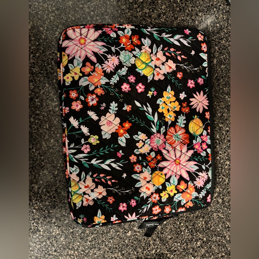 Vera Bradley Black Floral Laptop Case